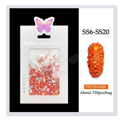 China Wholesale Rhinestones Rhinestone Nail Charms Flatback CY Hyacinth Crystal Bulk Glass Mixed Sizes for sale