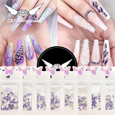 China C&Y Flatback Nail Art Glass Wholesale Flat Back Rhinestone High Quality Volume for sale