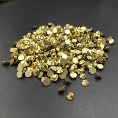 China Flatback Nail Art CY 046 Flatback Crystal Rhinestone Glass Non Hotfix For Jewelry Making Gold Sunlight Rhinestone for sale