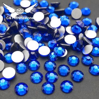 China Wholesale Flatback CY Sapphire Glass Flatback Crystal rhinestone nail rhinestone flat back volume for sale