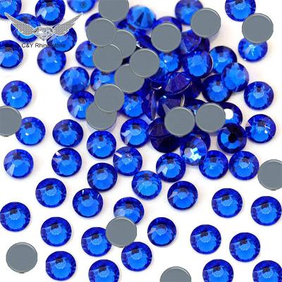 China Flatback dress CY Sapphire Good Quality Bling Flatback Jelly Glass Rhinestones Bulk For for sale