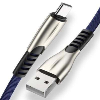 China Denim Sync Data Cable Heavy Duty Zinc Alloy Flat Fill Type Zinc Alloy/Flat/Noodle Cable Durable SR Wholesale Micro C USB Charger Cable For Galaxy S Android for sale