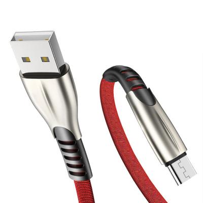 China V8 USB A Micro Data USB Nylon Braided Charging Cable Zinc Alloy Cable/Flat/Durable SR Wholesale Denim Custom Zinc Alloy Soft Noodle For Galaxy S Tablets android for sale