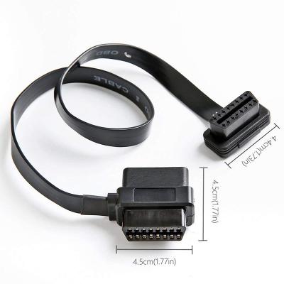 China All 16Pin Direct Connected OBD II OBD2 16 Pin Splitter Extension 1 Male 2 60CM Female OBD Extension Cable Adapter 2FT For Cars for sale