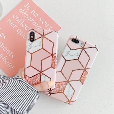 China Shockproof/Soft/Washable For iPhone 11 Case IMD Marble TPU Phone Cover For iPhone 8 True Color Case for sale