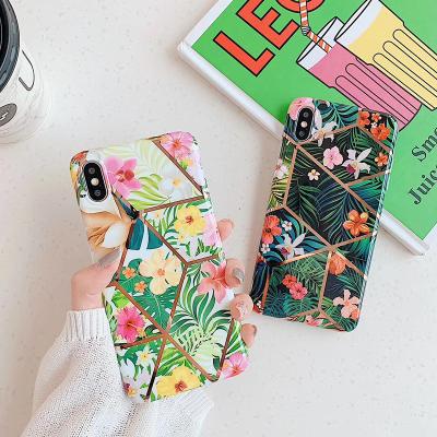 China Colorful Shockproof/Soft/Washable Phone Cover 12 Marble IMD Mobile Phone Covers For Women Girls for sale