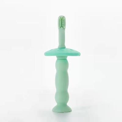 China Foldable BPA Free Baby Silicone Toothbrush For Milk Teeth Care for sale