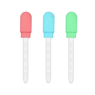 China Baby medicine silicone tip feeding spout small baby medicine dropper 2.5ML for sale