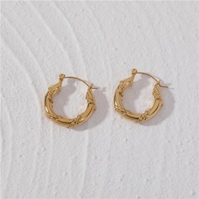 China JOOLIM Twist 18K Circle Earring Tube Earring Stainless Steel High End Lead Free Nickel Free Gold Plated Jewelry for sale