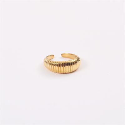 China 18K Gold Color Stainless Steel Lead Free Nickel Free Rings For Women Stainless Steel Jewelry for sale