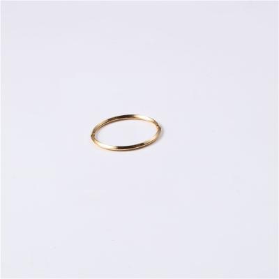 China Plain 18K Gold Ring Stainless Steel Trendy Simple Tasty Smooth High End Lead Free Nickel Free Outdoor Gold Plated Jewelry for sale