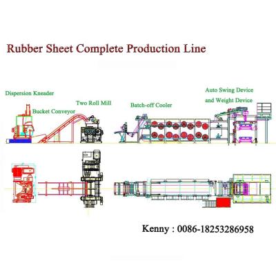 Chine Chaîne de production complète de feuille en caoutchouc/machines en caoutchouc de fabrication de plat à vendre