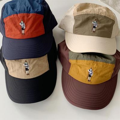 China 5-Panel Hat ZG HATS Summer Outdoor Colorblock Camping Cap Retro Baseball cap Climbing Hiking Sun Hat Female with Wide Brim for sale