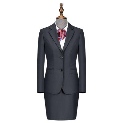 China anti wrinkle anti wrinkle business wear navy blue plus size suit jackets coat suit for women bespoke suit with 2pcs set for sale