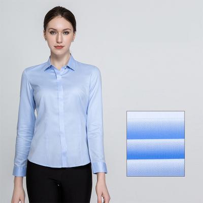 China Korean Women's Fashion Anti-Wrinkle Fashion Long Sleeve Square Neck Office Ladies Wear Custom Casual Cotton Blouses Shirt Blouse For Women for sale