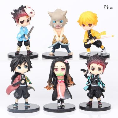 China Home Decoration Crafts/Hot Selling Demon Slayer 6 Style Kimetsu Cake Ornament XRH No Yaiba Anime PVC Action Figure Model Toys Action Number for sale