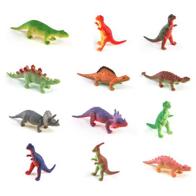 China Dinosaur XRH Soft Squeeze Dinosaur Model TPR Toys Mini Dino Figure Set Toy For Children 12 In 1 Bag Animal Toys for sale