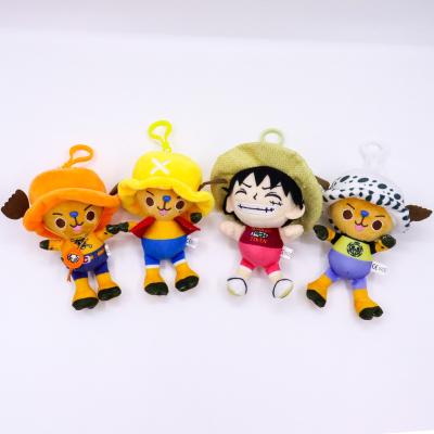 China One piece XRH key chain plush Japanese anime eco-friendly material, 10cm plush luffy doll, one piece key chain plush pendant toy for decoration for sale