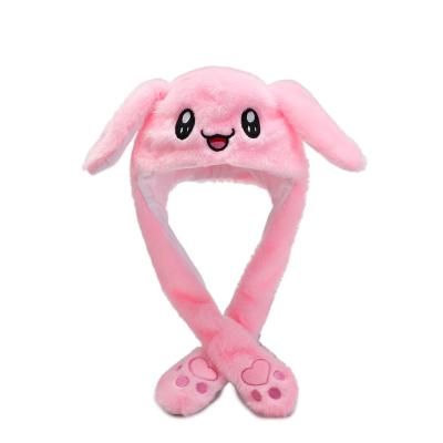 China Unicorn Plush Animal Plush Girls Dot Party XRH Cartoon Rabbit Hat Funny Gift Women Ears Moving Hat Children's Ears For Baby for sale