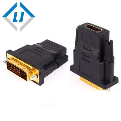 China Full Gold Connecting 1080P 24k DVI M To HDMI F Adapter for sale