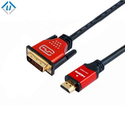 China COMPUTER 2560*1440P 24K Dvi To HDMI Cable Male To Male Video Cable For Computer Projector 1080P for sale