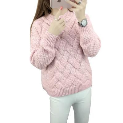 China Breathable Wholesail turtle neck thicken crochet clothing long sleeve pullover crochet sweater for women for sale