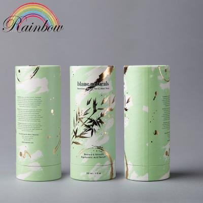 China Recycled Materials Round Tube Box Paper Packaging For Essential Oil Skin Care Cosmetic Bottles for sale