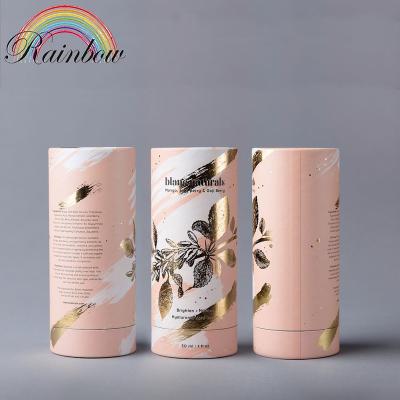 China Recycled Materials Customized Gold Foil Cardboard Kraft Paper Tubes For Cosmetic Packaging for sale