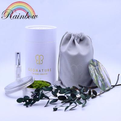 China Custom Materials Personality Design Recycled Cardboard Cylinder Round Tube Perfume Packaging Paper Box for sale