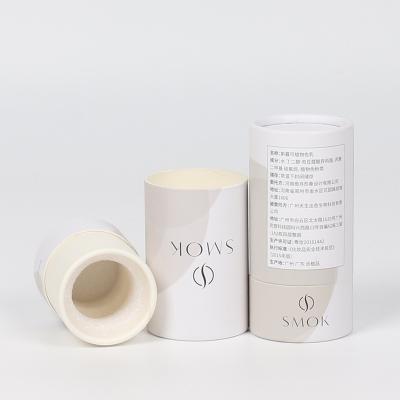 China Recycled Materials Custom Printing Cylinder Paper Tube For Cosmetic Packing Gift Box for sale