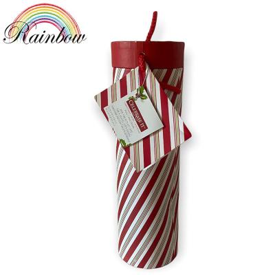 China Recycled Materials Celebrate White Christmas Holiday Red Wine Glass Tube Gift Boxes With Card for sale