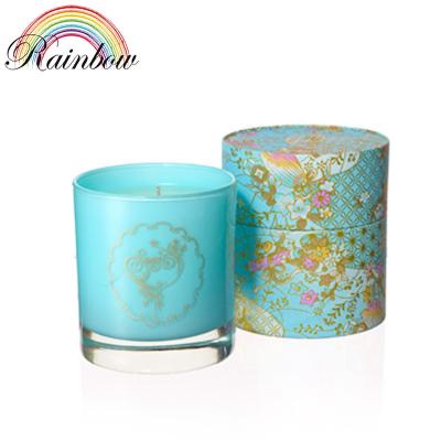 China Recycled Materials Soy Candle Scented Candles Round Gift Packaging Box , Candle Jars Paper Tube Gift Box for sale