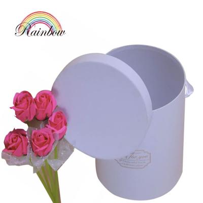 China Recycled Materials Wholesale Cardboard Tube Luxury Paper Gift Packaging Round Hat Box For Flowers for sale