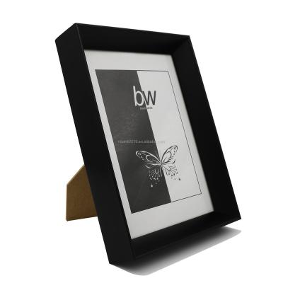 China Wholesale WPC decoration picture frame home plastic picture frame portrait table black plastic frame for home decoration for sale