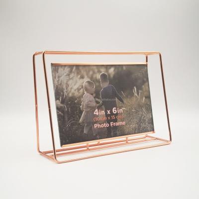 China New high quality custom home photo frame family portrait picture frame wire logo decoration design OEM metal photo frame for sale