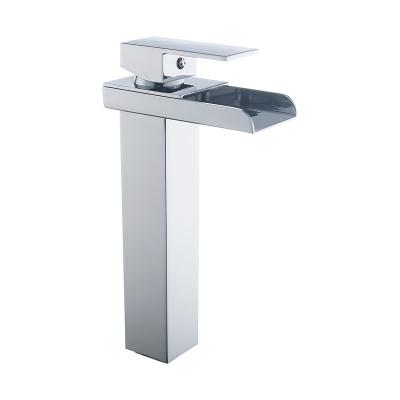 China Modern Handle Waterfall Vessel Bathroom Sink Faucet for sale