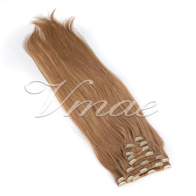 China #27 Dark Brown 100 Clip Ins Human Hair Russian European Virgin Straight Straight 16-26 Inch 100g #27 Clip Ins Straight Hair Extensions Clip Ins Hair for sale