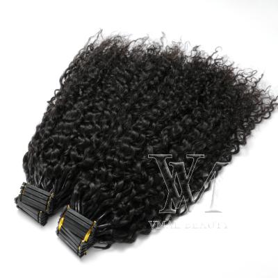 China 6d Virgin Hair Extensions VMAE Prebonded Virgin Hair Extensions VMAE Indian Curly 6D Hair 6D Extensions for sale