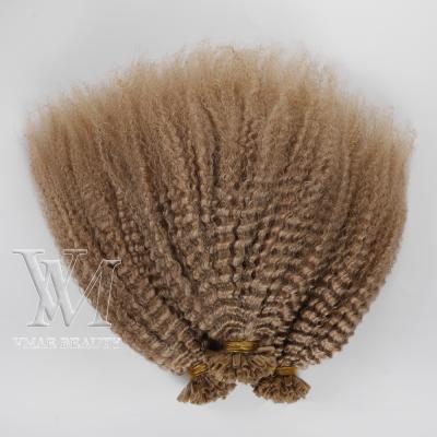 China 50g 100g 0.5g*200pcs #27 Brown 4A 4B 4C Curly Virgin Afro Curly Virgin Keratin U Tip Hair Extensions Nail U Tip Hair Extensions #27 Brown 4A 4B 4C U for sale