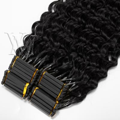 China 100g High Quality Single Raw Hair Extensions VMAE Remy Virgin Afro 3A 3B 3C Double Drawn Pre Bonded 6D 2D Hair Extension Cuticle Aligned for sale