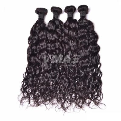 China Peruvian Raw Water Wave Hair Extensions VMAE 11A Cuticle Aligned Virgin Hair Full Wave Natural Color Water Wave Hair Extensions for sale