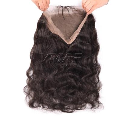 China 360 Curly Straight Virgin Human Hair Extensions Lace Closure VMAE Natural Indian Burmese Wave Body Wave Frontal 360 Straight Virgin Hair Extensions for sale