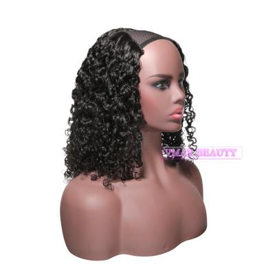 China Indian Remy Virgin Hair 130 Density Afro Kinky Curly Curly Tight Curly Wig VMAE 11A Lace Front U Part Wig Lace Front U Part Wig Soft Curly Indian Curly Wig hair for sale