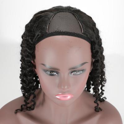 China Human Hair Wigs VMAE Remy Virgin Burmese 130 Part Hair U 150 Density Afro 3A 3B 3C Curly Tight Curly Hair Soft Lace Front U Part Wig for sale