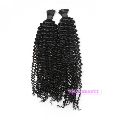 China Wholesale Price 11A Pure Natural Burmese Kinky Curly Raw Human Hair Extension 100g 120g Remy Hair Bulk Human Hair 11A For Black Women for sale