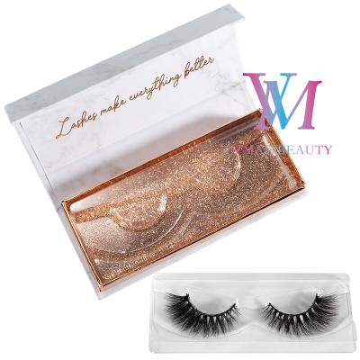 China Real 3D 5D Mink Eyelash Soft Free Natural Soft Mink Lash Box Eyelash With Marble Pattern Packing Lashes Custom Case VMAE for sale