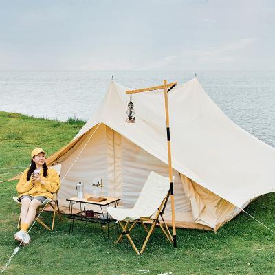 China Luxury Cotton Gutters Waterpoof Cotton Fabric Canvas Wall Tent Style Outdoor Camping Glamping Cheap Tents for sale