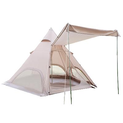 China Waterpoof teepee tent cover style folding pyramid tent pyramid garden tent Indian camping glamping for sale