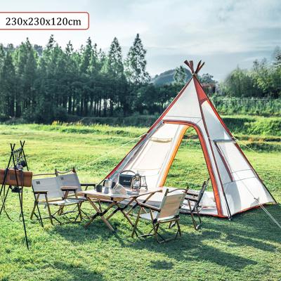 China Diagonal tying type indoor wooden teepee kids play tents for sale camping indian teepee tent for 2~3 person for sale