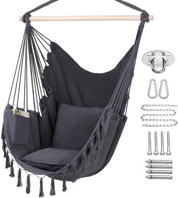 China 2021 modern hot new design fabric wholesale swing chair hammock camping Amazon chair hammock for sale